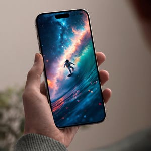 4K Mobile home screen space and astronaut wallpaper for Iphone and Android Phones
