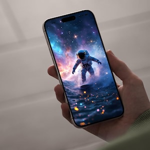 4K Mobile home screen space and astronaut wallpaper for Iphone and Android Phones