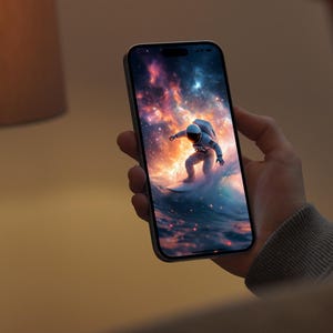4K Mobile home screen space and astronaut wallpaper for Iphone and Android Phones