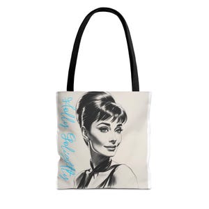 Holly Golightly Tote Bag, Breakfast at Tiffany&#39;s Canvas Shopping Bag, Audrey Hepburn Handbag, Reversible Shoulder Purse, Chic Eco-Friendly