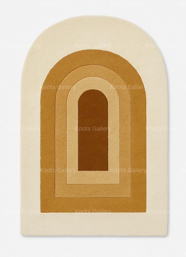 Hand Tufted Arch Rug | Modern Geometric Area Rug - Etsy