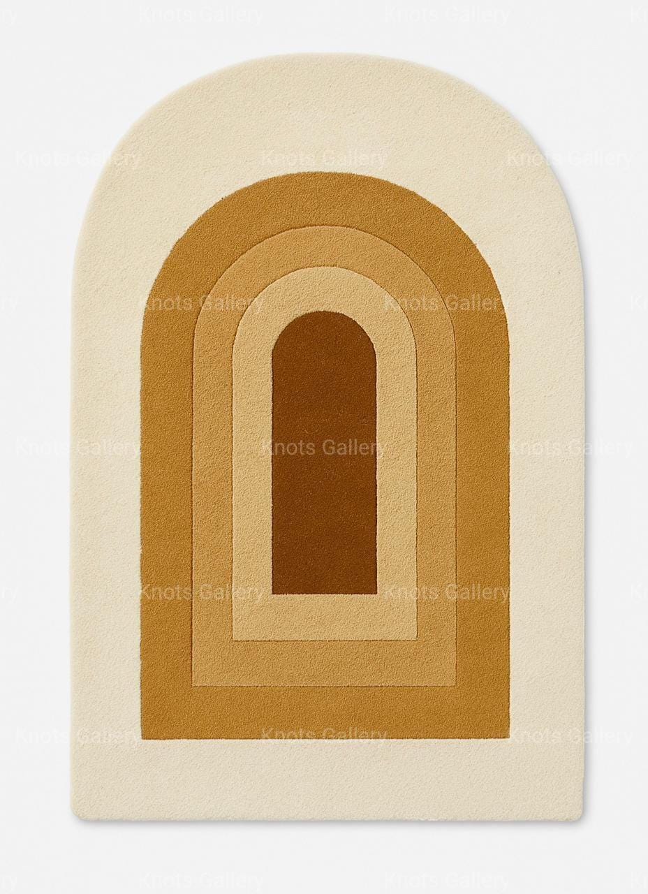 Round Arch Rug Hand Tufted Arch Rug | Modern Geometric Area Rug - Etsy