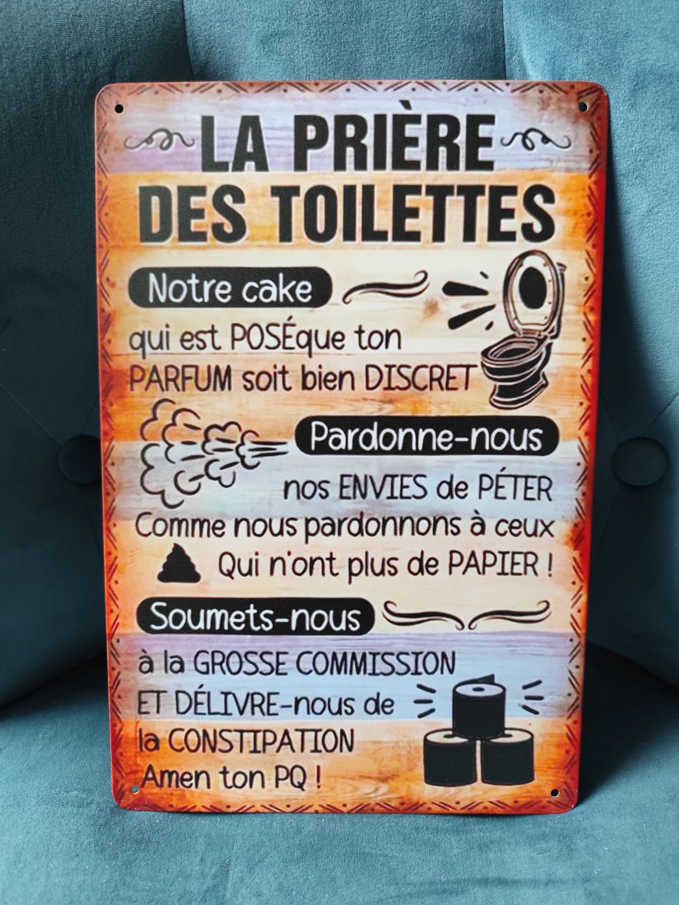 Plaque Déco Humour WC En Métal - Style Rétro Vintage Avec Citation Mission Impossible