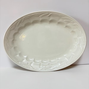 Vintage Platter, Royal Crownford Ironstone Weatherby Hanley England Royal Falcon Ware, Wheat Pattern, 1940 14&quot;