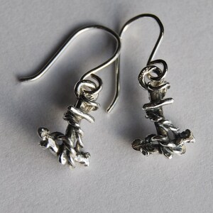 Sailors Anchor Earrings / Captains Anchor / Sterling anchor Dangle Earring / Nautical /Boat Anchor jewelry / Boating / gift / Sailing