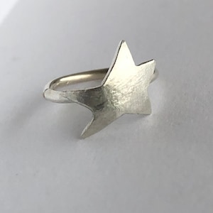 PIERCED Star Cuff, Gold Ear Cuff,  Conch Helix Earring, 14K Gold Mini earring, 16 - 20 gauge, Star cuff Earring, Star cuff Earring 14K White