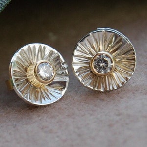 14K Ear Jackets / Earring Jackets 14K Yellow or White gold Jackets for Studs/ Enhancers / 14K Earring enhancers /  Stretched ear lobes holes