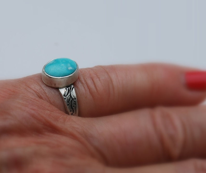 Turquoise Ring / Sterling Turquoise Ring / Turquoise Pinky Etsy