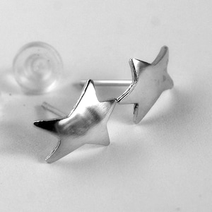 Star Earrings, Sterling Silver Stars, 5 pointed stars, Celestial earring, Stellar post, studs three sizes