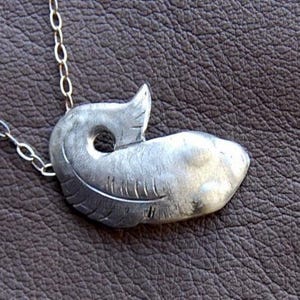 Pisces Silver Necklace / Pisces Koi Fish Necklace / Koi fish March birthday / Zen Theme Gift / Handmade man&#39;s gift /women&#39;s pendant sterling