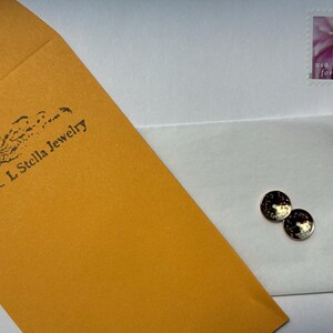 Sterling Ear Jackets, Yellow Gold filled Square Enhancers, Earring Stud jackets, textured pattern image 10
