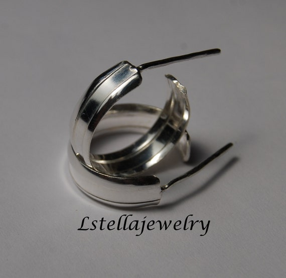 Silver Hoop Earrings / 5/8 Silver Hoop Earrings / 5/8