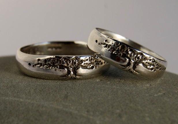 Tree of Life Band / Silver 5mm Ring / Sterling Mans Band / Sizes 8.5 to ...