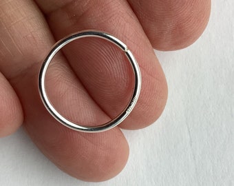 Helix Pierced Hoop / Small Gold filled or silver Earring / 16 gauge continues hoop/ gauge earring /ear piercing sterling / thick hoop