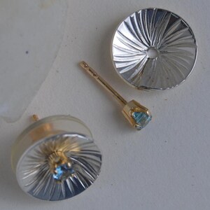 14K Ear Jackets / Earring Jackets 14K Yellow or White gold Jackets for Studs/ Enhancers / 14K Earring enhancers /  Stretched ear lobes holes