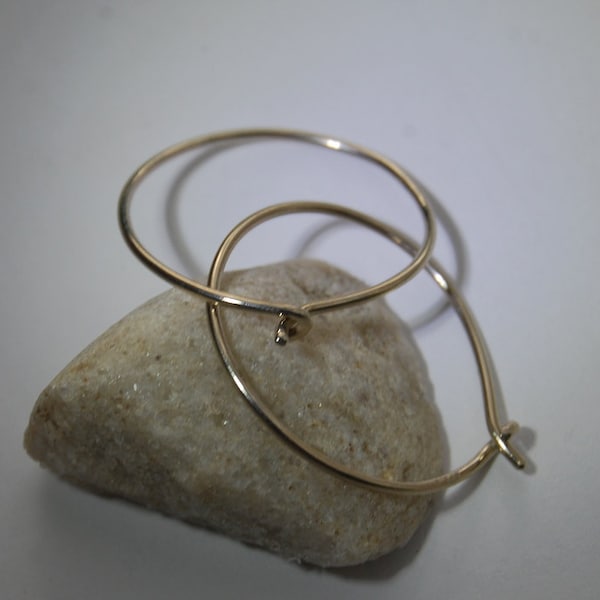 14K Palladium Hoop Earrings / 14K White / Nickle free gold / his hers Hoops / 20 gauge gold / women's men's Solid Gold /small gold hoops