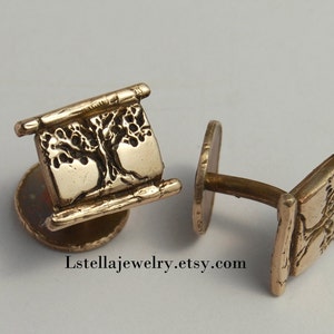 Tree Cuff Links / 6 pair Bronze cufflinks / Tree of Life / groomsmen gift / wedding party gift / Mens cuff links /Tree design gifts / unique