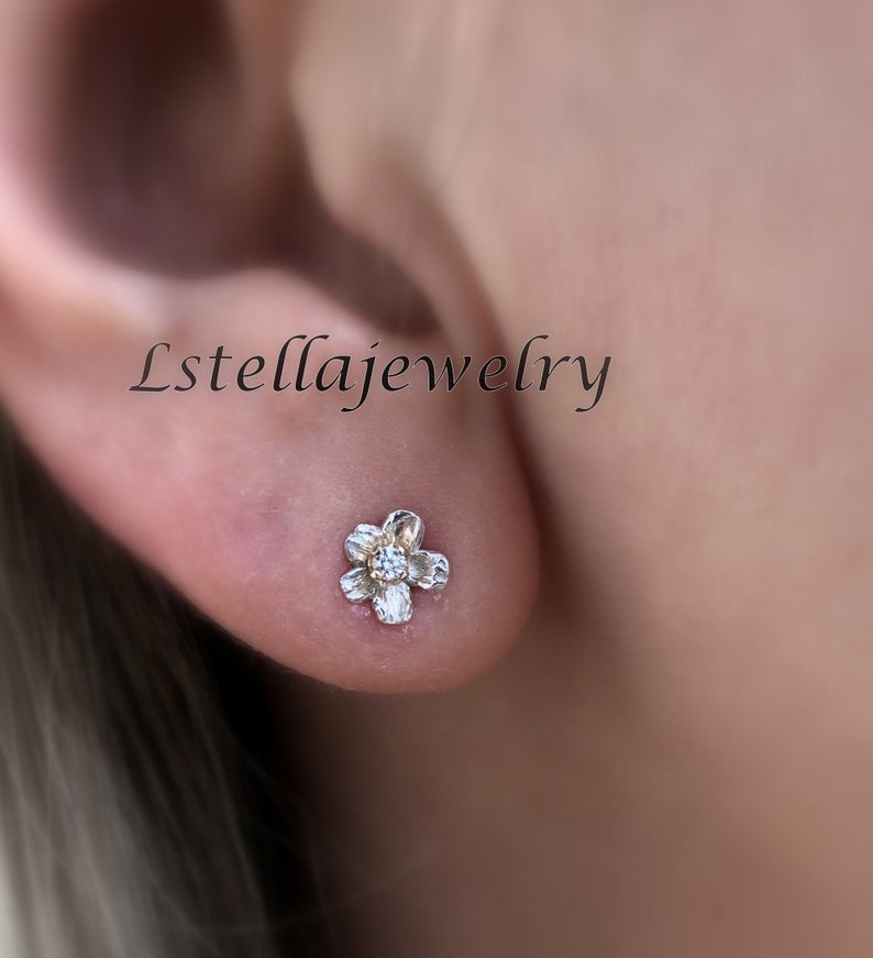 Gold Earring Jacket / Rose Gold Jackets / 14K Stud Enhancers / Etsy