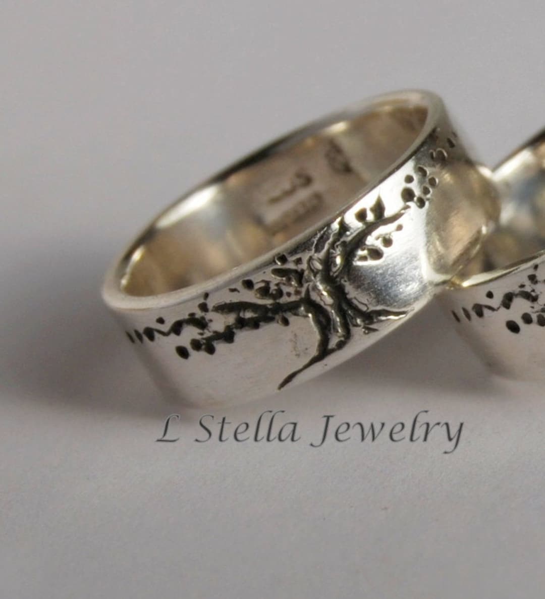 Buy Tree of Life Band Mm Wide Band Sterling Wedding Band Silver Tree  Band Mans Women's Silver Tree Design Ring Tree Wedding Band Online in  India