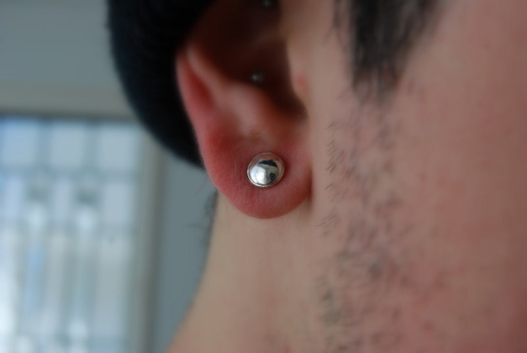 Gauge Ear Plug Gauge Silver Sterling Ear Plugs Closed on One