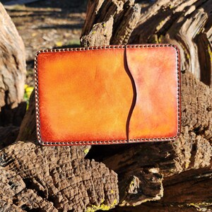 Cartera de piel auténtica para hombre, cartera de piel bicolor para hombre, cartera de piel de calidad para hombre, cartera compacta de piel, piel plena flor