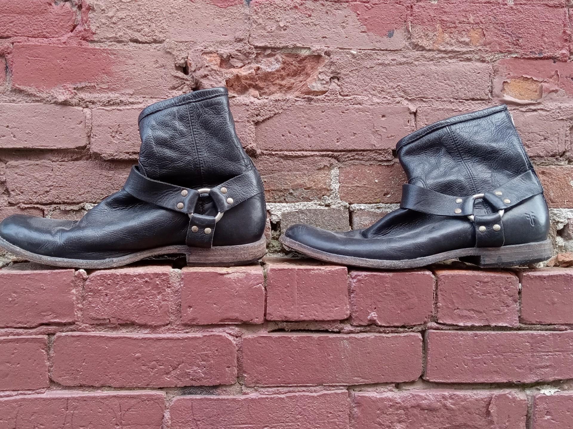 Frye Men's Conway Harness Boot - Vintage Moto Style, Goodyear Welted, Leather Upper, Inside Zipper - View #7