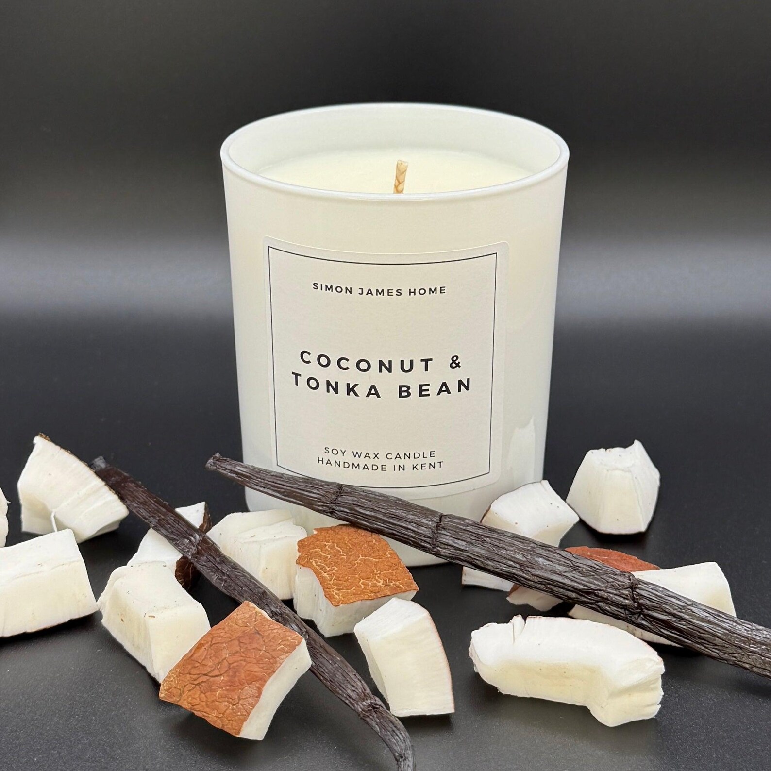 Coconut & Tonka Bean Handmade Soy Wax Candle