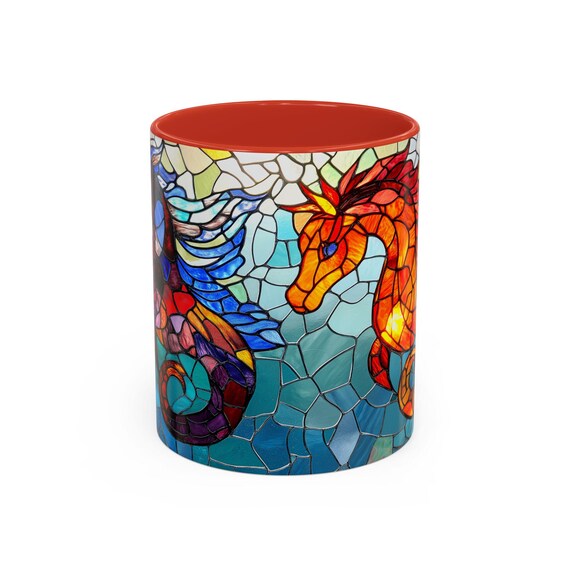Tazza da caffè con cavalluccio marino, regalo colorato per gli amanti dei cavallucci marini - Italia
