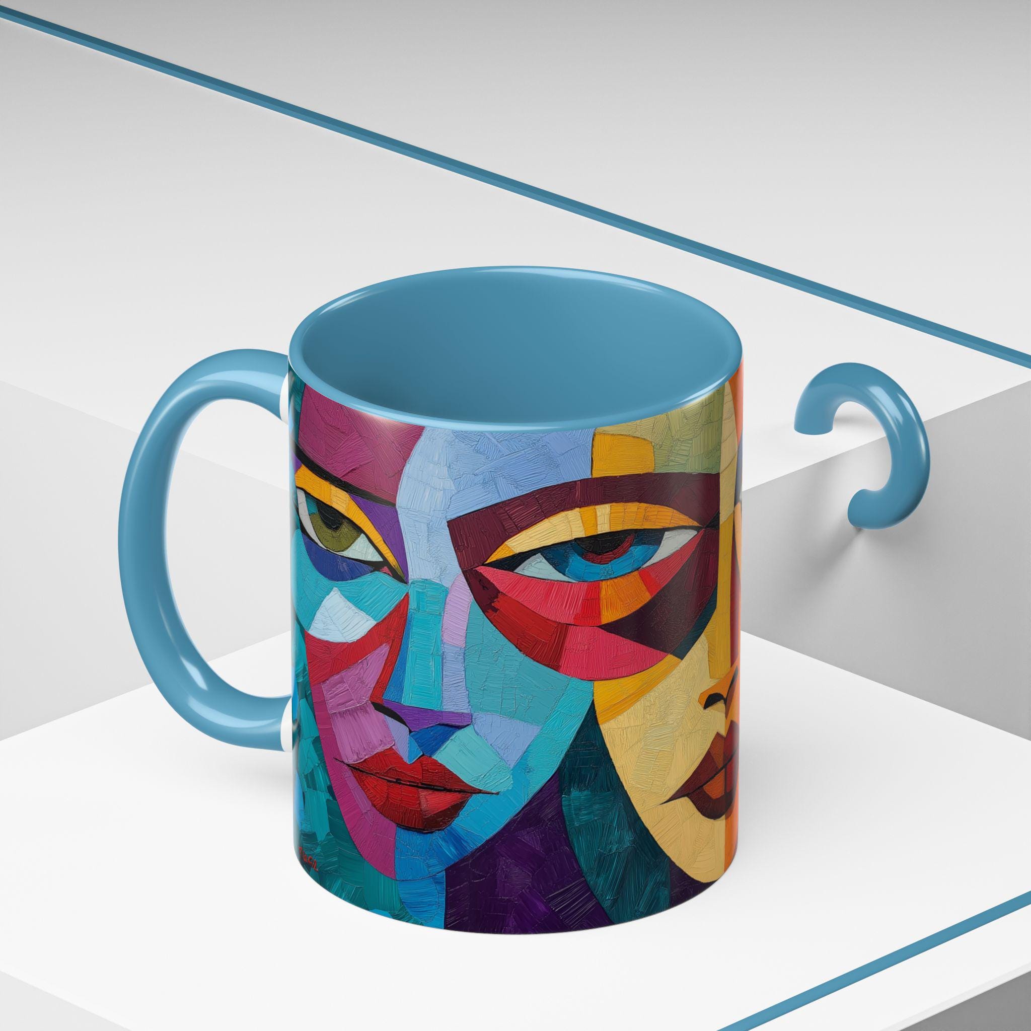 Tazza di caffè Flower Acquerello 12.9 Oz Tazze in Ceramica Lucida con Manico, Delizioso Fiore Dipinto, Coppia Tazze, caffè/Latte/Tazza di tè, Regalo Carino Tazza di caffè squisita (Color : B