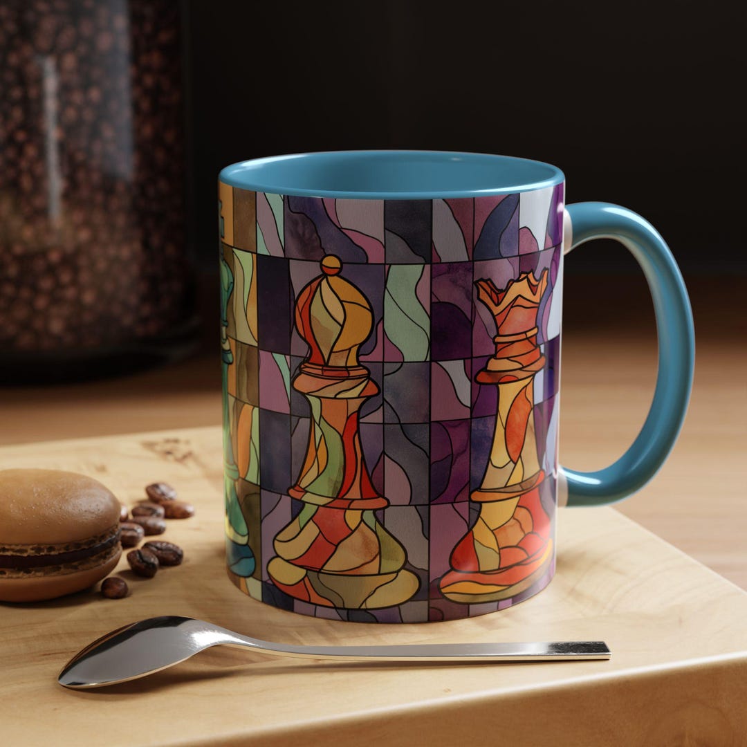 Chess Set Accent Coffee Mug Gift for Chess Lovers Gift for Chess ...