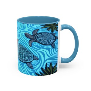 TurtleThemed Accent Coffee Mug OceanInspired Art for Beach Lovers Ideal Gift for Sea Turtle Enthusiasts Perfect for Home & Office image 3