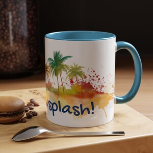 Tropical Splash Coffee Mug Beachthemed Cup for Summer Lovers Fun Gift for Coffee Lovers Vacation Vibes Home Decor