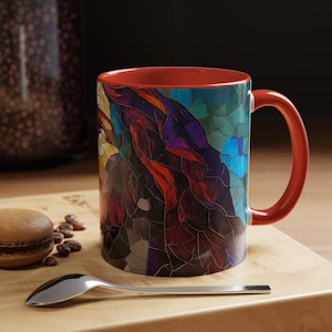 Artistic Mosaic Jesus Coffee Mug  Colorful Accent Mug Great for Gifts Home Decor Religious Celebrations Inspirational Tea Cup