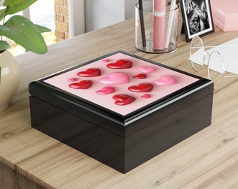 Charming Heart Shaped Jewelry Box Romantic Gift Valentines Day Engagement Wedding Decorative Storage, Romantic Keepsake Organizer