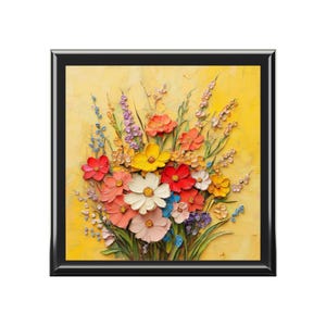 Floral Jewelry Box  Charming Storage Gift for Her Decor for Wedding Mother&#39;s Day Keepsake Box Elegant Home Decor