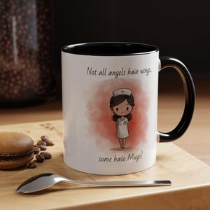Nurse Appreciation Coffee Mug Gift for Nurse Angel Cute Theme Mug Gift for Healthcare Workers Inspirational Coffee Cup Gift for Her