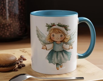 Skurril Engel Akzent Kaffeetasse Nettes Geschenk für Feiertage Märchen Trinkgefäße Perfekt für Kaffee-Liebhaber Weihnachtsdekoration