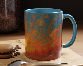 Sunrise Dreams Accent Mug  Artistic Coffee Cup for Art Lovers Unique Gift for Birthdays Housewarming Gift for her Gift for Him