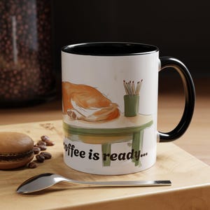 Sleepy Dog Coffee Mug  Cute Cat Lover Gift  Funny Reusable Cup  Perfect for Dog Owners  Coffee Lover Present Pet Lover Mug
