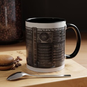 Rustic Vintage Accent Coffee Mug Unique Gift for Home Retro Style Drinkware Artisan Design for Coffee Lovers Any Occasion Tech