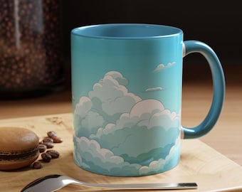 Taza de café con acento de nube de cielo, bebida inspiradora para todas las ocasiones, hogar, oficina, regalo de cumpleaños, mañanas acogedoras, momentos de relajación