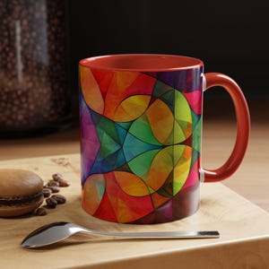 Vibrant Graphic Coffee Mug  Colorful Artwork for Art Lovers Home Decor Gift for Coffee Enthusiasts Morning Routine Kitchen Decor
