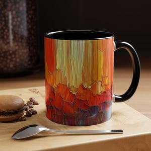 Vibrant Abstract Coffee Mug Colorful Art Mug Perfect Gift for Art Lovers Home Decor Unique Coffee Cup Birthday Gift, Gift for Her