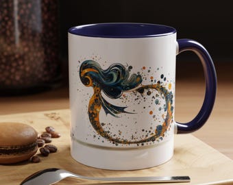 Artistic Accent Coffee Mug  Unique Decorative Cup for Coffee Lovers Gift for Art Enthusiasts Home or Office Decor