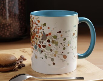 Taza de café con diseño abstracto colorido, taza artística, regalo para amantes del arte, decoración del hogar, artículos esenciales de oficina, recipiente único para beber.