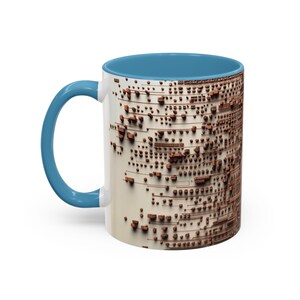 Taza de café con diseño de circuito tecnológico, regalo para amantes de la informática, decoración geek, taza de cerámica única, regalo para programadores, taza tecnológica para vacaciones. imagen 4