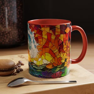 Vibrant Ocean Wave Coffee Mug Colorful Drinkware for Beach Lovers Artistic Mug for Home or Office Perfect Gift for Water Enthusiasts
