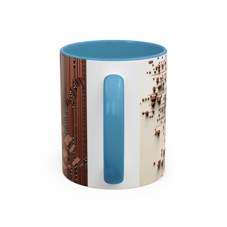 Taza de café con diseño de circuito tecnológico, regalo para amantes de la informática, decoración geek, taza de cerámica única, regalo para programadores, taza tecnológica para vacaciones. imagen 5