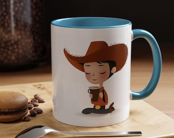 Cute Cowboy Coffee Mug  Western Decor  Gift for Cowboy Lovers  Fun Drinkware  Unique Tea Cup