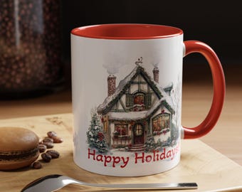 Charming Holiday Coffee Mug Festive Winter Cup Christmas Gift for Coffee Lovers Cozy Home Decor Holiday Mug